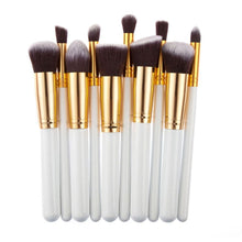 Load image into Gallery viewer, Makeup Brushes Set 10 Pcs Silver/Golden
