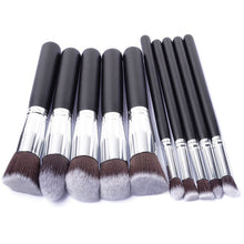 Load image into Gallery viewer, Makeup Brushes Set 10 Pcs Silver/Golden