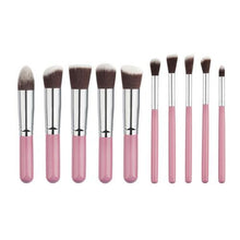 Load image into Gallery viewer, Makeup Brushes Set 10 Pcs Silver/Golden