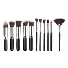 Load image into Gallery viewer, Makeup Brushes Set 10 Pcs Silver/Golden
