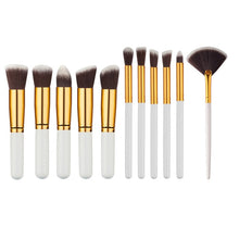 Load image into Gallery viewer, Makeup Brushes Set 10 Pcs Silver/Golden
