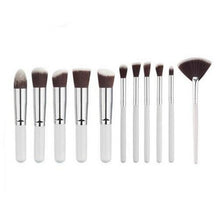 Load image into Gallery viewer, Makeup Brushes Set 10 Pcs Silver/Golden