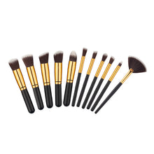 Load image into Gallery viewer, Makeup Brushes Set 10 Pcs Silver/Golden