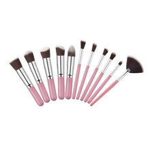 Load image into Gallery viewer, Makeup Brushes Set 10 Pcs Silver/Golden
